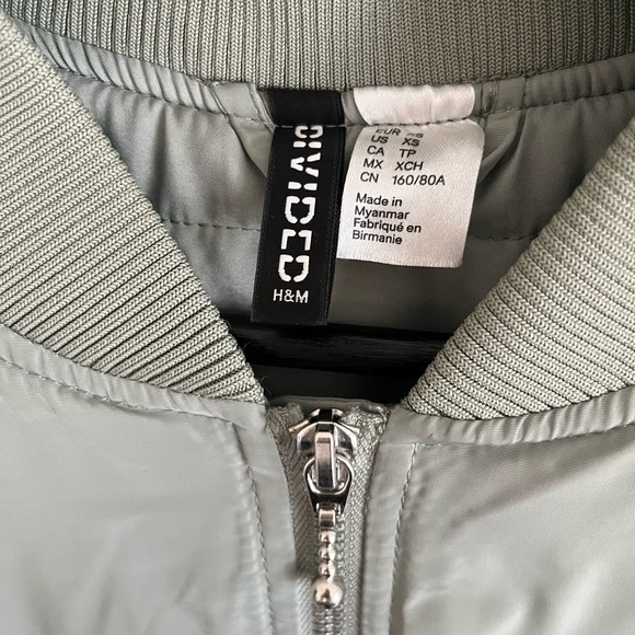 H&M Sage Green Bomber Jacket - Picture 3 of 3